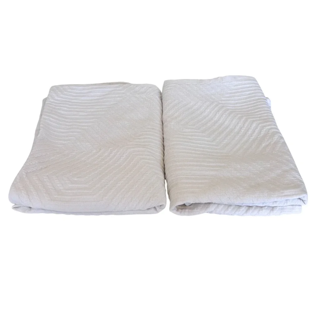West Elm White Textured Pillow Shams (Pair)